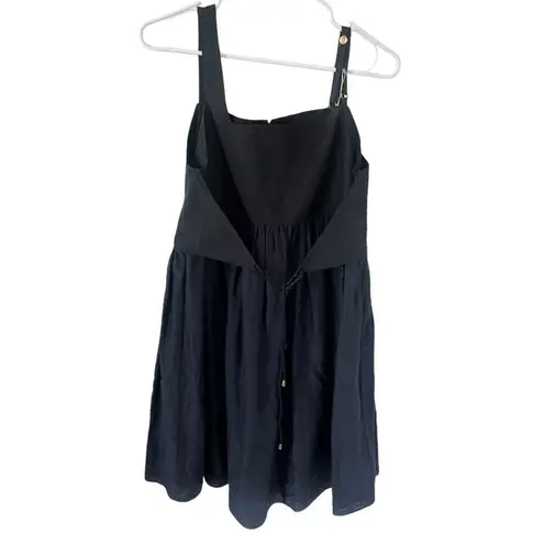 Proenza Schouler Black Cotton Silk Mini Dress