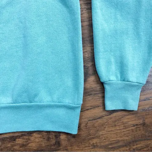 vintage • grandma sweatshirt aqua cotton collared puppies pullover grandmacore Size M