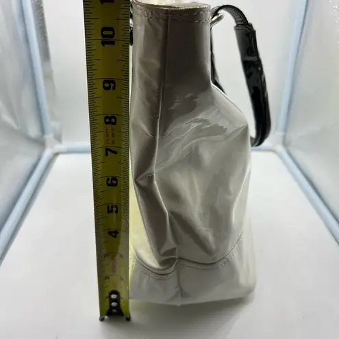 Giuseppe Zanotti white and black patent leather purse-has stains see description