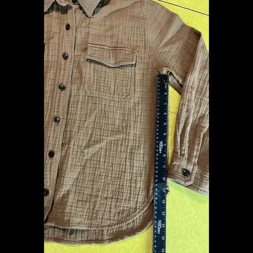 Boho Hippie Madewell Equestrian Western button Front thick Med Brown