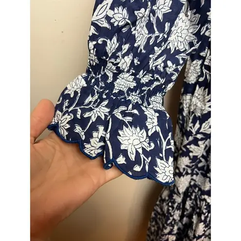 Ophelia & Indigo Navy Floral Tilly Maxi Dress NWT Sz. M Blue Size M