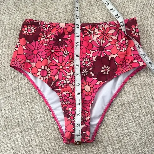 Amazon Floral Women’s High-Waisted Bikini Bottoms Mod Print Daisy Spring Break Sz Sm 🟢 - Image 6
