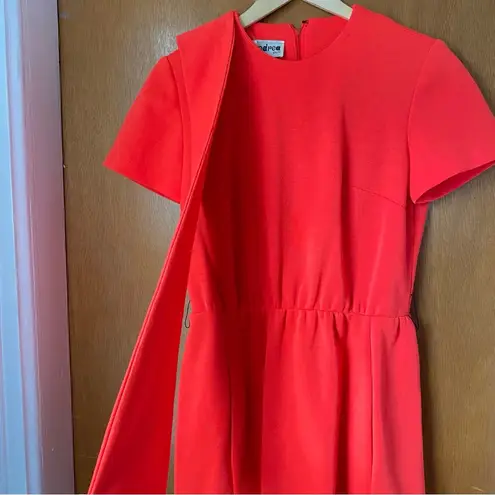 •Handmade vintage tailored dress• Size 8 Orange