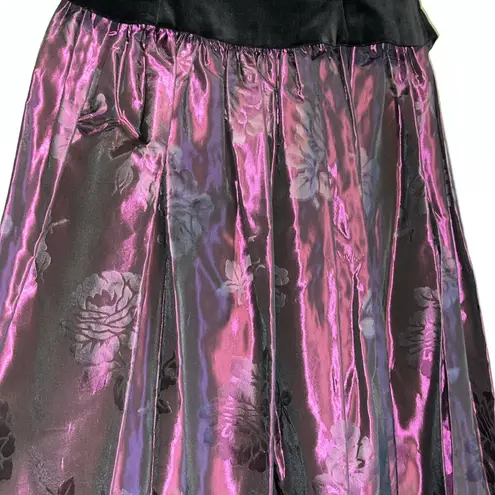 Laura Ashley Vintage 80s Strapless Velvet Purple Ball Gown