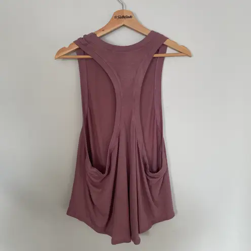 Free People Movement Oversized Racer Back Tank- Mauve- Size Medium/Large- NWOT