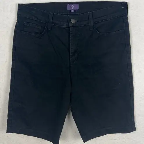 NYDJ  Women's Black Bermuda Style Denim Shorts Five Pocket Versatile  Size 8