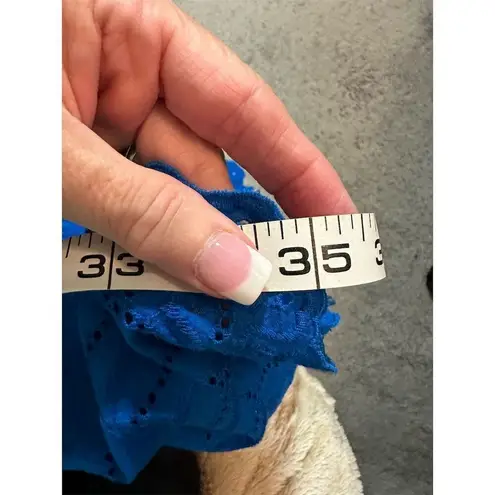 Ivanka Trump Women's Blue Lace Sleeveless Knee Length Dress Size M