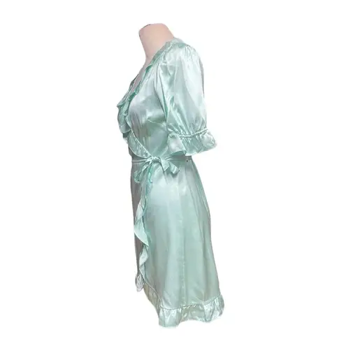 Hill House The Nima Silk Wrap Dress in Mint Size Small Green