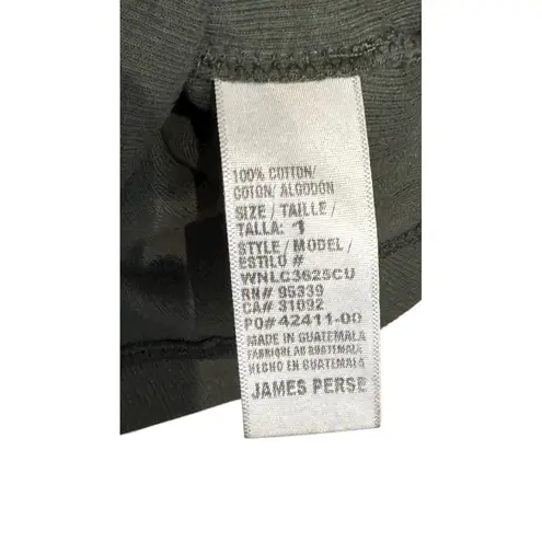 James Perse Women's Tank Top Ribbed Scoop Neck Sleeveless Stretch Cotton Green 1