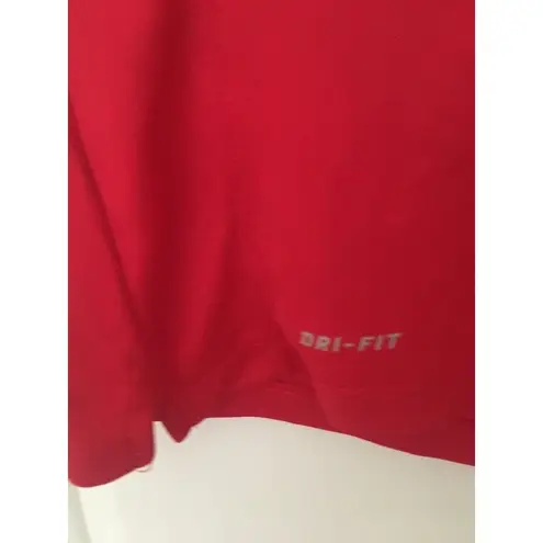 Nike  Women's Polo Shirt Ball State University Cardinals Size Medium Red White