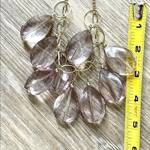 Gold tone large bead statement necklace