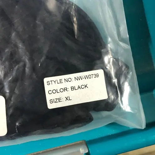 Naked Wardrobe  Bikini Set Bandeau Tube Top Cheeky High Cut Bottom Black XL