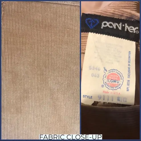 VINTAGE 1970'S PANT HER TAN CORDUROY GAUCHO PANTS (M) Size M