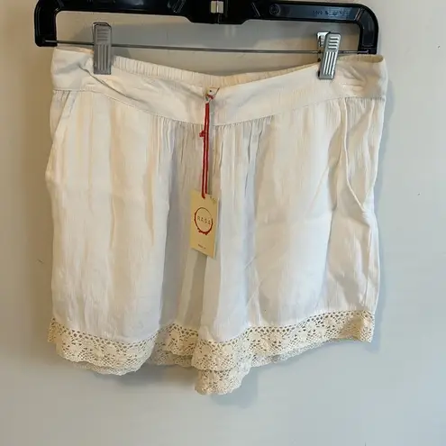Raga Pure Love Shorts White Gauze Embroidered Trim