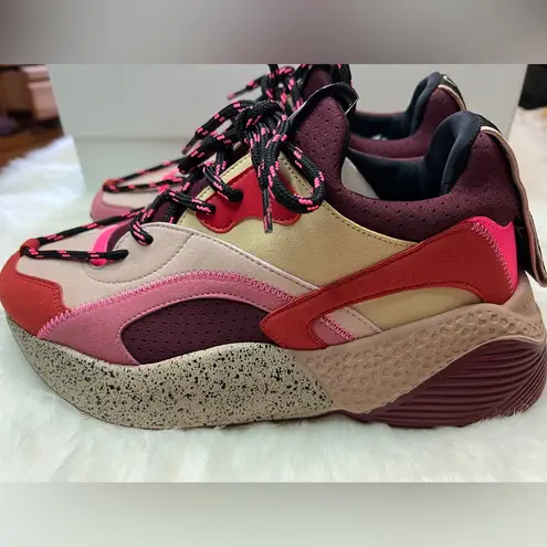 Stella McCartney Stellar McCartney ECLYPSE SNEAKERS IN BORDEAUX SUEDE AND LEATHER IN MULTICOLOR