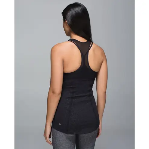 Lululemon  Pedal Pace Tank Workout Activewear Black Women's 2 High Neck Zip Front