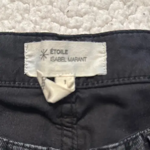 Isabel Marant Womens Black Skinny Fit Corduroy Size 1
