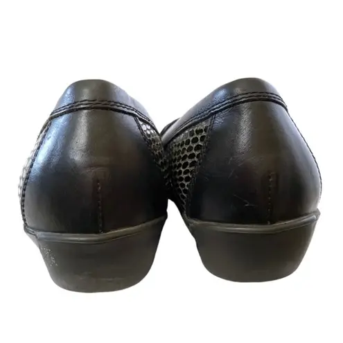 Aquatalia Snakeskin Embossed Leather Penny Loafers Driving Mocassins