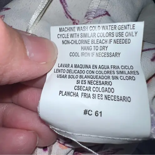 Love & piece Floral Bodysuit with Spaghetti Straps, Size S NWT White