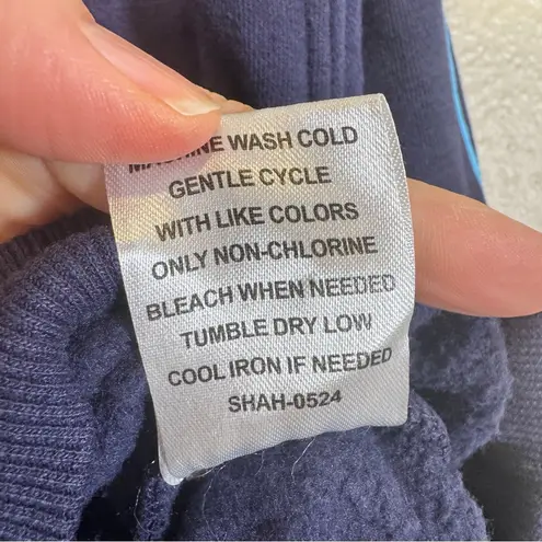 Ed Hardy  Blue Cropped Graphic Sweatshirt Womens L Fish Skater Casual Cozycore