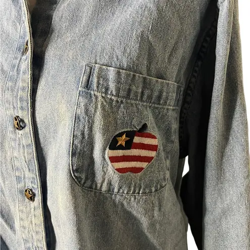 Christopher & Banks Vintage USA Grandmacore Jacket Denim 100% Cotton L