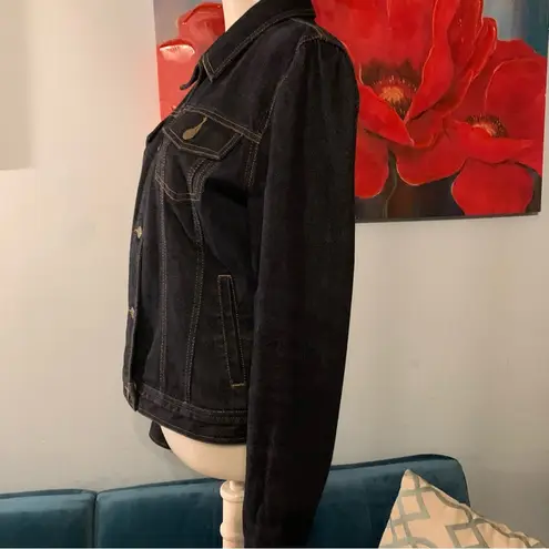 LRL Lauren Jeans Co. Ralph Lauren Dark Wash Jean Jacket Size S Small EUC Green