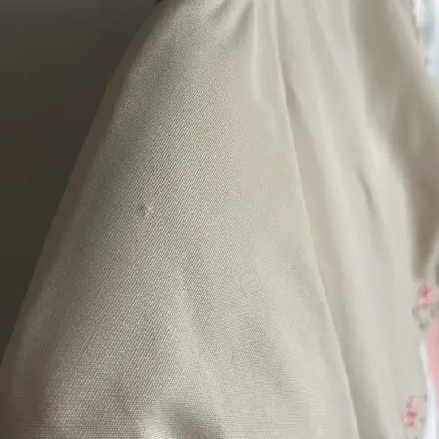 Vintage Koret Francisca Pastel Patchwork Embroidered Jacket – Floral Cottagecore White Size M