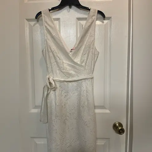 Plenty By Tracy Reese NWT Plenty Tracy Reese Diana Sleeveless Faux-wrap White Paisley Lace Dress Sz 12