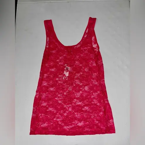 Bongo NWT  Rose Lace Sheer Tank