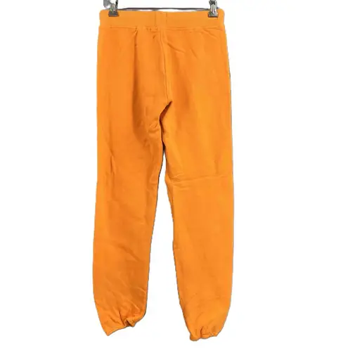 Warm Fun Orange Aloha Drawstring Sweatpants Cotton Fleece Relaxed Extra Small Size XS