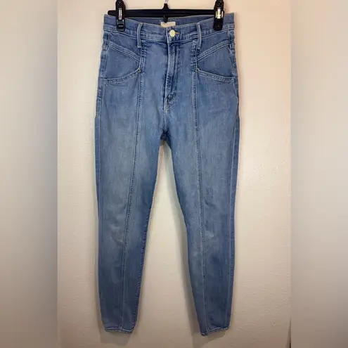 Mother Denim The Seamed Swooner Hover Blowing Kisses Blue Skinny Jeans Size 27