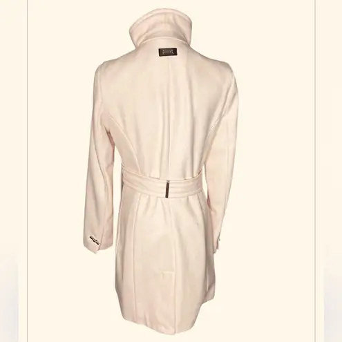 Calvin Klein  Belted Wool Blend Wrap Coat | Pale Pink /
Blush | XXS / XS | Unworn