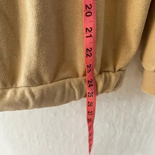 Dudley Stephens Tan Baldwin Mock Neck Terry Cloth Style Sweater XS