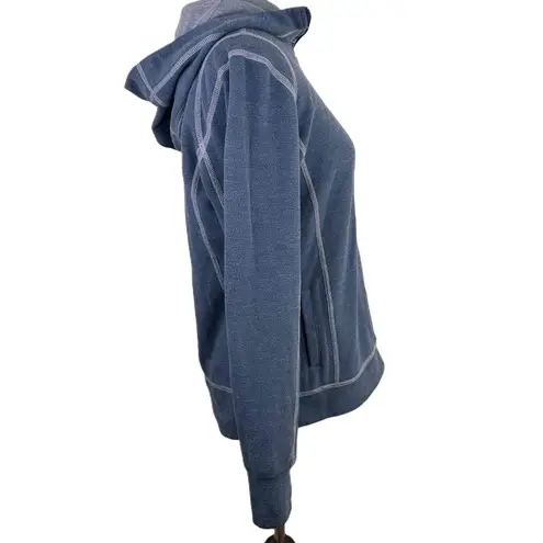 Kuhl Blue Zip-Up Long-Sleeve Solid Color Hoodie Size Medium