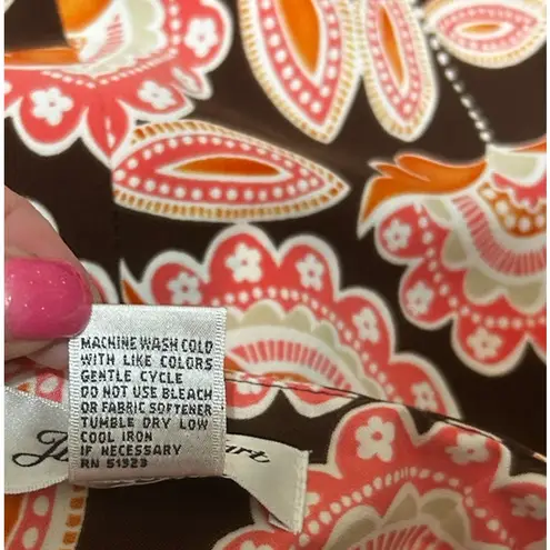 VTG Judith Hart Women Maxi Wrap Skirt‎ 14 Multicolor Paisley Floral Y2K Boho Pink