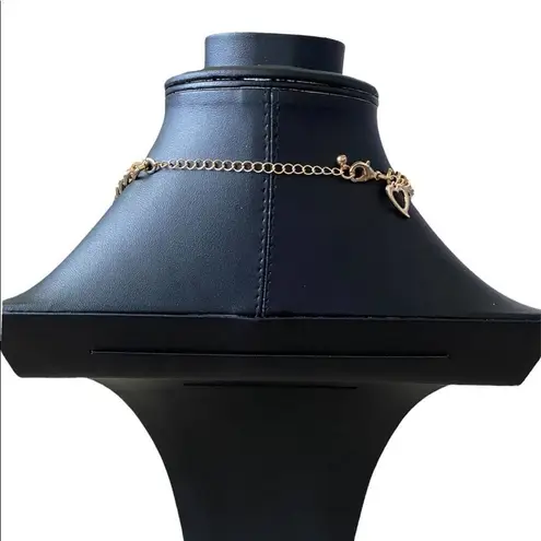 Thalia Sodi New Gold Tone Hot Pink Bead Multicolored Bib Statement Necklace 19”