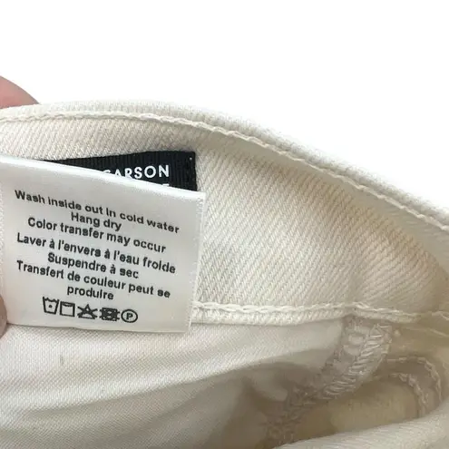 Veronica Beard Carson Jeans Ankle Flare High Rise Ecru Ivory Size 26 US 2