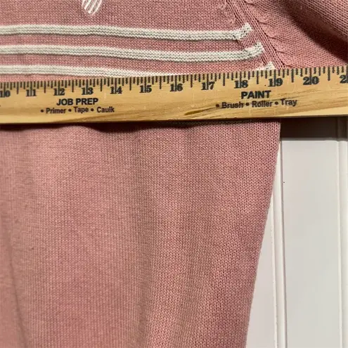 K-Swiss VTG L Pink Striped Sweater Crewneck Court Tenniscore 90s Aesthetic