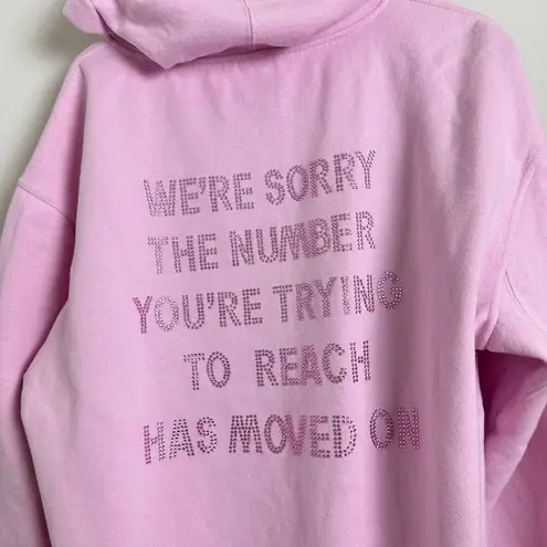 Boys Lie 1-800 Pink Remix Hoodie in Baby Pink One Size