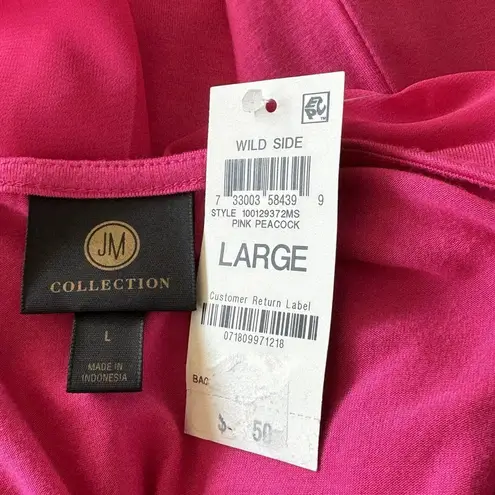 JM Collection Large Tunic Top Split Balloon Sleeve V-Neck Stretch Side Slits New - Image 7