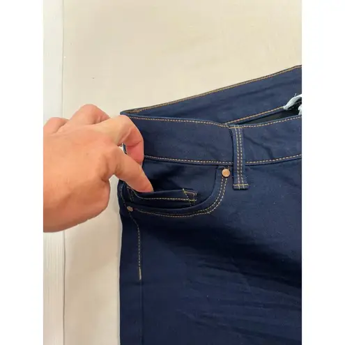 Workshop Republic Clothing WORKSHOP Republic Jeans Sz 10 Dark Blue Skinny Ankle Stretch Contrast Stitching