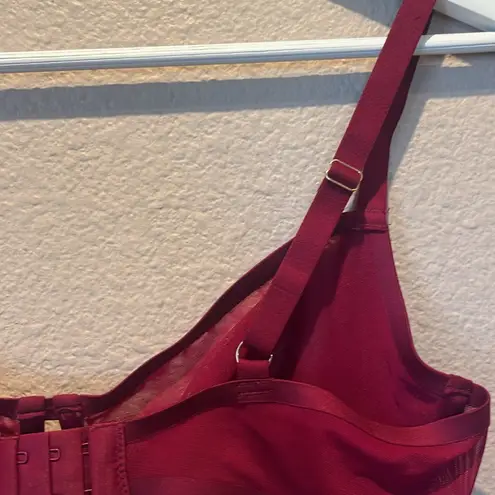 New Auden Women’s Burgundy Wine Unlined Demi Coverage Underwire Bra Size 36D NWT