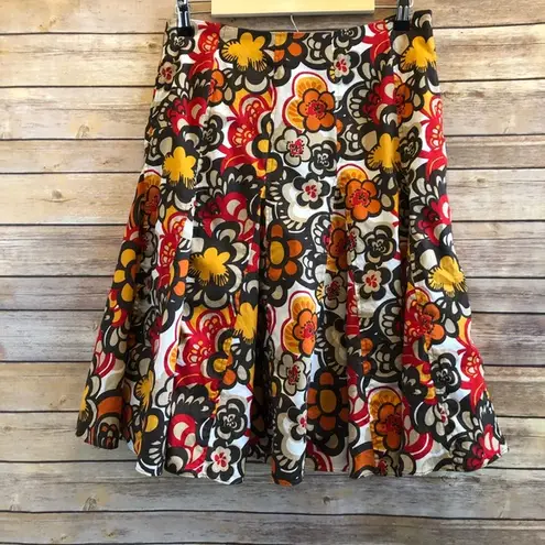 Josephine Chaus Retro Floral Print Skirt Size 6
