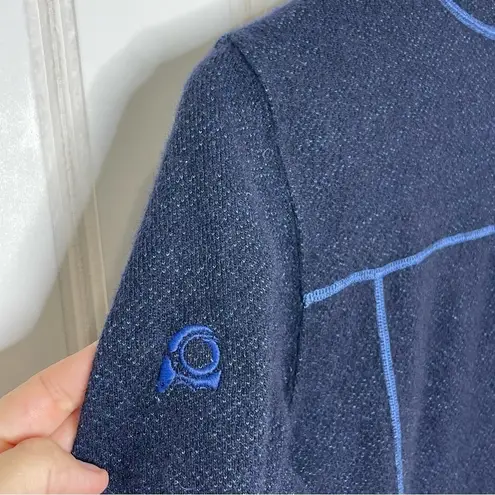 Overland Wool Pullover 1/4 Zip Sweater 797 Blue Size M