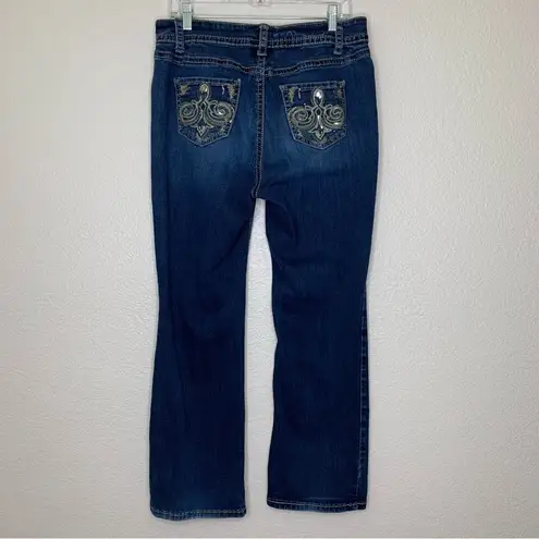 Lane Bryant  Rhinestone Embroidered Dark Wash Boot cut Jeans