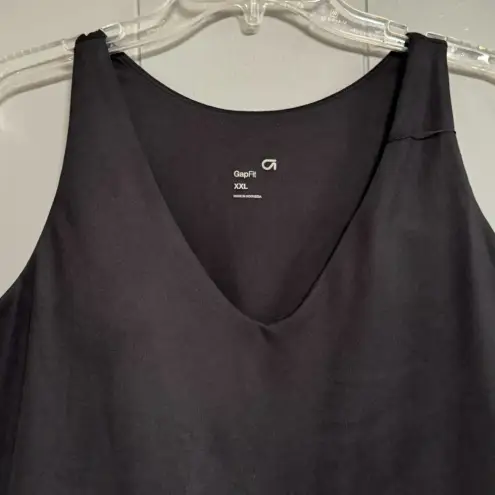 Gap NWT GAPFIT Active Tank Dress True Black Hidden Inner Short Phone PocketSize XXL
