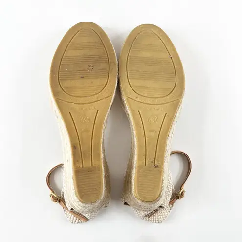 Anthropologie Kanna by  Suede Platform Espadrille Wedge Sandals Beige 40