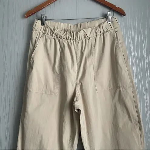 Gap  Off Duty Khaki Pants Beige Elastic Waist Womens Medium Joggers