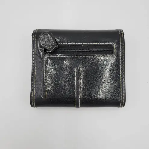 Liz Claiborne  Womens Wallet One Size Black Leather Foldable Small