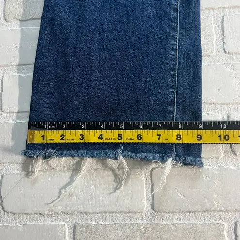 Judy Blue Jeans Womens 11/30 Blue Boot Cut Medium Wash Frayed Hem Stretch Denim